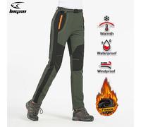 LNGXO Pantaloni invernali in pile spesso caldo da donna Escursionismo Trekking Trekking Campeggio Sci Pantaloni soft shell Pantaloni antivento da esterno