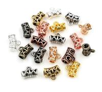 LNHBZ 20 pezzi 12x9mm Perline Ciondoli Ganci Gioielli Fai da Te Collana Argento Placcato Oro Nero Ganci Gioielli Ciondoli Forniture - Misto