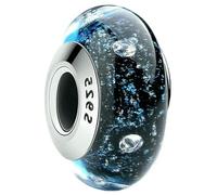 LNHBZ 2025classic 925 Sterling Silver Flower Leaf Cosmic Rainbow Murano Glass Charms Perline Adatto Bracciale Gioielli da Donna -AMC01118