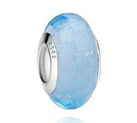 LNHBZ 2025classic 925 Sterling Silver Flower Leaf Cosmic Rainbow Murano Glass Charms Perline Adatto Bracciale Gioielli da Donna -AMC013081