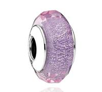 LNHBZ 2025classic 925 Sterling Silver Flower Leaf Cosmic Rainbow Murano Glass Charms Perline Adatto Bracciale Gioielli da Donna -AMC0093