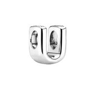 LNHBZ Argento 925 26 lettere dell'alfabeto AZ Charm perline sottili adatte a ciondoli originali Bracciale in argento Gioielli raffinati per donne Creazione-PYC0596-U