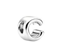 LNHBZ Argento 925, 26 lettere dell'alfabeto AZ, perline sottili, ciondoli originali, gioielli raffinati per donne che creano braccialetti in argento - PYC0596-C