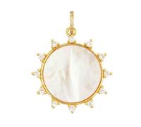 LNHBZ Ciondolo a forma di cuore rotondo in madreperla naturale, elegante e alla moda, in agata e malachite, accessorio per collana fai da te M30-M300003.0m1-Shell