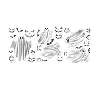 Lnhgh Adesivi di Halloween che brillano al buio, adesivi di Halloween che brillano al buio, dealcomanie luminose per finestre fantasma di, adesivo rimovibile
