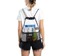 Lnhgh Borsa a cordoncino - Zaino a legami - Multifunzione impermeabile per sport all'aria aperta spiaggia festival lavoro uomini donne, Nero , Se référer au descriptif