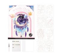 Lnhgh Cartoline ad, set di pocket ad | Set portatile con tavolozza e pennello | Kit di pittura in miniatura portatile a tre persiane forniture artistiche 12