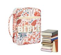 Lnhgh Custodia protettiva per Bibbia - Protezione per Libro Biblico con Motivo Floreale - Pochette tote con chiusura ermetica con deposito protettivo e grande capacità per forniture religiose