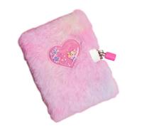 Lnhgh Diario rosa con lucchetto, diario a cuore per ragazze, Taccuino con pagine a righe di diario di scrittura, Diario segreto per quaderni a forma di cuore per bambini, per la scuola, i viaggi, la