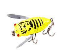 Lnhgh Esca da pesca a forma di cicala, esche da pesca in acqua dolce, esche realistiche a forma di cicala, esche dure per pesca, esche pesche, robuste per lago e stagno d'acqua dolce