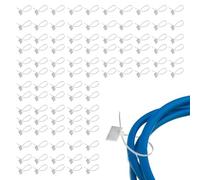 Lnhgh Fermacavi, 100 pezzi fascette di serraggio - fissaggi sicuri con marcatura per gestione dei cavi, officina, ufficio, esterno, giardino casa