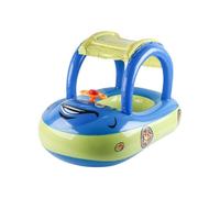 Lnhgh Galleggiante da nuoto per bambini, boa per piscina, bambini, giocattoli per l'apprendimento gonfiabili con baldacchino parasole a forma di auto e volante, per spiaggia, festa estiva