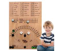 Lnhgh Gioco di dadi da Baseball, Gioco da tavolo di Baseball | Gioco di figure matematiche Classico in Legno con Flipper in Vetro - Gioco di riflessione, Giocattoli educativi precoci, Vassoio di Gioco