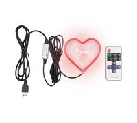 Lnhgh Illuminazione Ambiente Auto, Luminosa Ambiente a Forma di Cuore, Decorazione Interna Auto Con Luci Neon Per Bagagliaio Camioncino Cruscotto Casa Feste Serate