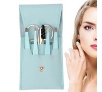 Lnhgh Kit per modellare le sopracciglia, kit professionale per sopracciglia, 6 pezzi, con borsa, per sopracciglia da donna, kit per toelettatura delle sopracciglia per peli incarniti