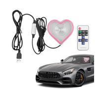 Lnhgh Luce Cuore - Luminosa Ambiente a Forma di Cuore | Per Interni Auto Casa Decorazione Neon Tronco Porta Finestra Proposte Notturne