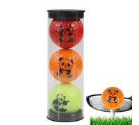 Lnhgh Pallina da golf Orso Panda,Set di 3 palline da golf fantasia notevoli | Regalo di golfista, palline da golf creative, da golf per la famiglia, palle da allenamento e da