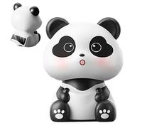Lnhgh Panda, teste oscillanti per cruscotto auto, statuetta panda da da cruscotto, decorazione interna per auto panda | panda, a energia solare, con testa oscillante automatica