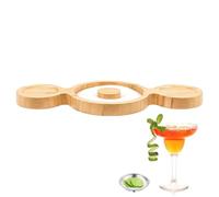 Lnhgh Rimmer di sale, Rimmer di - di sale Margarita in legno - di sale di Margarita, contenitore binaurale della scatola di sale per il del cocktail di Margarita