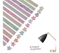 Lnhgh Strisce di carta fai da te | 210 fogli di carta pieghevole multicolore cuore stella | Crescere abilità pratiche e coordinamento occhio-mano su carta per regali di festa