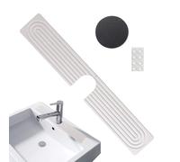 Lnhgh Tappetino per rubinetto da cucina, tappeto in terra di diatomea per contorno di rubinetto, protegge il in pietra per lavello accessorio da cucina ad asciugatura rapida