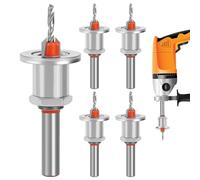 Lnhgh Trapani per fresatura, fresatura per legno,Strumenti per falegname ad alta precisione, punte per legno coniche 5 pezzi/set - Strumenti per la lavorazione del legno multiuso per pannelli