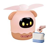 Lnhgh Ventilatore portatile da viaggio, ventilatore | ventilatore ricaricabile USB con cordino | ventaglio per bambini con foglie morbide, ventilatore portatile per l'estate,