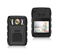 LNHHG Mini telecamera corporea con video 1440P 4K Registratore portatile Clip di montaggio Anti caduta Antiurto Sicuro Batteria esterna staccabile Indossata dal corpo della fotocamera(32GB)