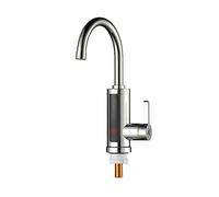 LNHHG Rubinetto for scaldabagno istantaneo Senza Serbatoio, Riscaldatori Rubinetto for Acqua Calda da Cucina, Riscaldamento Elettrico for Bagno Guscio in Acciaio Inossidabile(Grey)