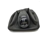 LNHYGTFR Copri pomello Cambio Auto Compatibile con Skoda per Octavia per A5 MK2 2004 2005 2006 2007 2008 2009 2010 Pomello del Cambio con Cappuccio Cromato in Pelle Nera(5s Black)