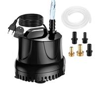 Lnicez 25W 1500L/H Pompa ad Acqua Sommergibile per Acquario Fontane da Tavolo Stagno Giardini Acqua con 5 ugelli 1.5M Tubo Trasparente Flessibile AC220-240V