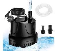 Lnicez Pompa ad Acqua Sommergibile 15W 800L/H Pompa Acquario Ultra Silenziosa Pompa per Acquario Con Cavo 1,5m, Tubo 1m 2 Ugelli Pompa Laghetto Per Acquario, Laghetto, Idrocoltura, Fontana