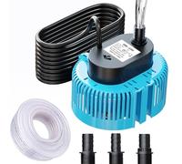 Lnicez Pompa Immersione Acque Scure 75W 3000L/H Pompa Acqua, Pompa Svuota Piscine con Tubo da 5 m e 3 Adattatori Pompa Svuota Telo Piscina Per Piscine, Cantine, Laghetti Da Giardino (Blu)