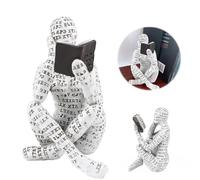Lnjya Scultura da donna di lettura, decorazione per scaffali, statuetta da lettura astratta, moderna, astratta, sculture artistiche, decorazioni per ufficio, libreria, SD-01