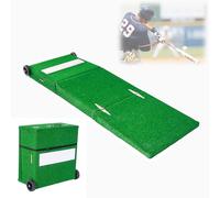 Lnlscle Monticello Pieghevole per Lanciatori, Ausili per Il Lancio nel Softball, Monticello Pieghevole per Lanciatori 219,5 X 70 X 15 Cm con Manto Erboso Anti-sbiadimento per Allenamenti Indoor