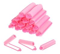 Lnngub 14 bigodini in spugna, 70 x 15 mm, in spugna, colore rosa, morbida, bigodini, per acconciature, per donne, ragazze, bambini