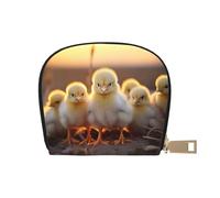 LNNIUK A Brood of Chickens7, portafoglio con stampa porta carte di credito e biglietti da visita, per uomini e donne, dimensioni compatte per adulti, bianco, Taglia unica