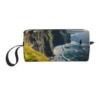 LNNIUK Beauty case da viaggio con stampa di Clare The Cliffs, borsa da viaggio per cosmetici, con cerniera