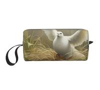 LNNIUK Erba e colomba stampa Viaggio Toiletry Case Pouch Makeup Bag Travel Cosmetic Bags, borse cosmetiche di trucco con cerniera
