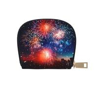 LNNIUK Esplosione Firework stampa 3D portafoglio porta carte di credito porta biglietti da visita per uomini donne dimensioni compatte per adulti, bianco, Taglia unica
