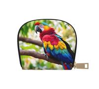 LNNIUK Fantastic Parrot Feather 1 stampa portafoglio porta carte di credito porta biglietti da visita per uomini donne dimensioni compatte per adulti, bianco, Taglia unica