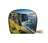 LNNIUK Ireland Outdoors County Clare The Cliffs portafoglio porta carte di credito porta biglietti da visita custodia per uomini donne dimensioni compatte per adulti, bianco, Taglia unica