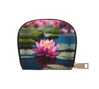 LNNIUK Spirit of the Lotus - Portafoglio porta carte di credito e biglietti da visita, per uomini e donne, dimensioni compatte per adulti, bianco, Taglia unica