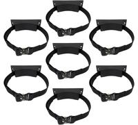 LNNNW Montaggio a parete per cilindro Cinghia di supporto for bombola di propano - Set di 1 3 5 7 9 11 13 15, supporto da parete for bombola di ossigeno portatile(Black,7pcs)