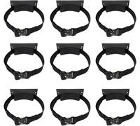 LNNNW Montaggio a parete per cilindro Cinghia di supporto for bombola di propano - Set di 1 3 5 7 9 11 13 15, supporto da parete for bombola di ossigeno portatile(Black,9pcs)