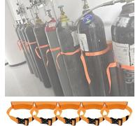 LNNNW Montaggio a parete per cilindro Gas Cylinder Holder Wall-mounted Bracket, Portable Oxygen Tank Storage Rack with Screws & Safety Strap(Orange,5pack)