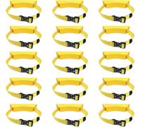 LNNNW Montaggio a parete per cilindro Gas Cylinder Holder Wall-mounted Bracket, Portable Oxygen Tank Storage Rack with Screws & Safety Strap(Yellow,15pack)