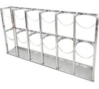 LNNNW Montaggio a parete per cilindro Supporto for bombole con catena, supporto fisso for bombole di gas indipendente, supporto for bombole for clinica/fabbrica(49.6 x 11.8 x 23.6 in)