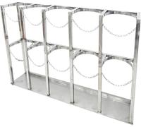 LNNNW Montaggio a parete per cilindro Supporto for bombole con catena, supporto fisso for bombole di gas indipendente, supporto for bombole for clinica/fabbrica(41.7 x 11.8 x 23.6 in)