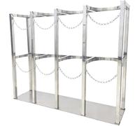 LNNNW Montaggio a parete per cilindro Supporto for bombole con catena, supporto fisso for bombole di gas indipendente, supporto for bombole for clinica/fabbrica(33.9 x 11.8 x 23.6 in)